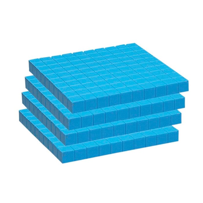 BASE TEN FLATS-PLASTIC (set of 10)