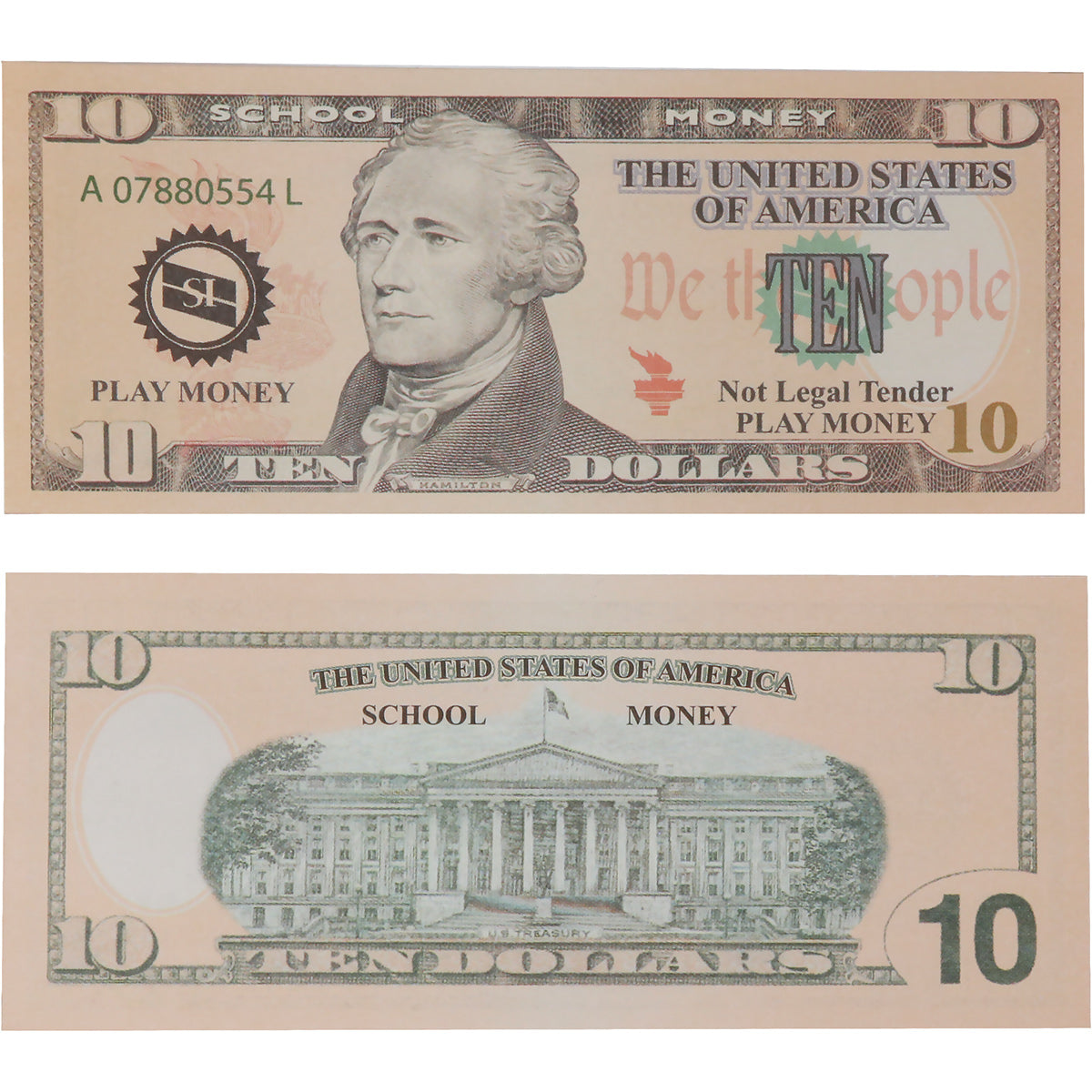 PLAY MONEY: $10 - 100 Bills