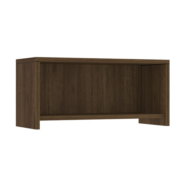 OfficeSource OS Laminate Collection Open Wall Mounted Hutch - 36.5''W - Modern Walnut