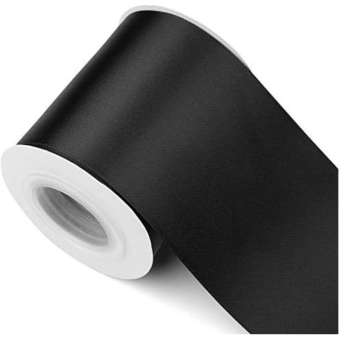 Ribbon, 3" wide, gray or black