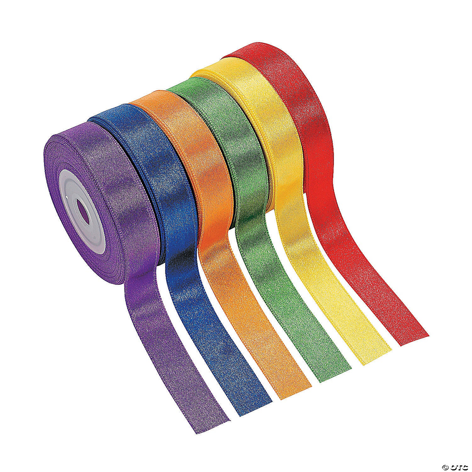 Ribbon, Asst, Satin, 1/2" x 10yds per color, 6 colors/pk