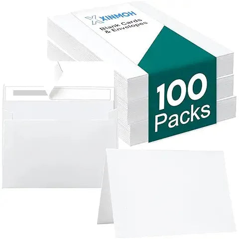 CARDS: Greeting, Blank w/envelopes, 100/pk
