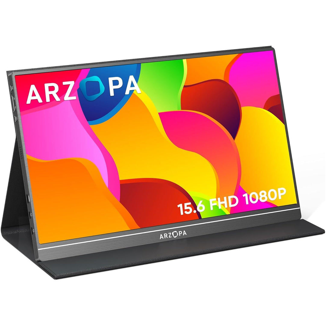 ARZOPA Portable Monitor, 15.6'' 1080P FHD Laptop Monitor