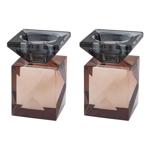 Pair of Crystal Elegant Candlesticks