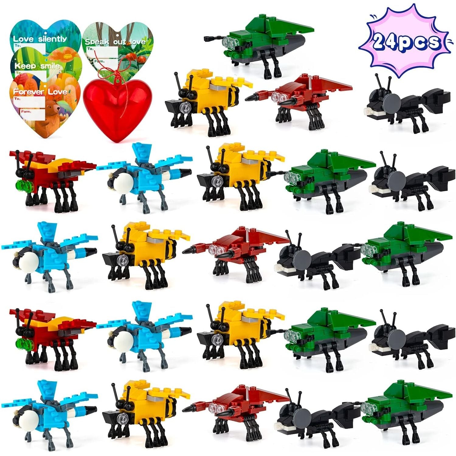 Insect Mini Building Blocks Set for Kids 24pcs
