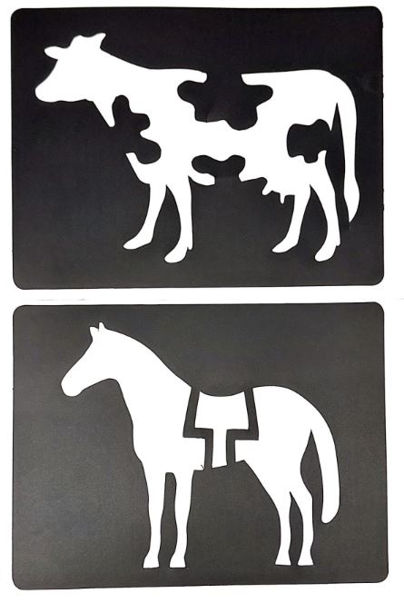 Horse and Cow Stencil