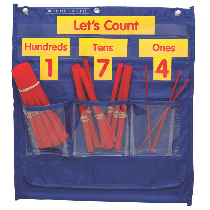 Counting Caddie and Place Value Pocket Chart - Blue