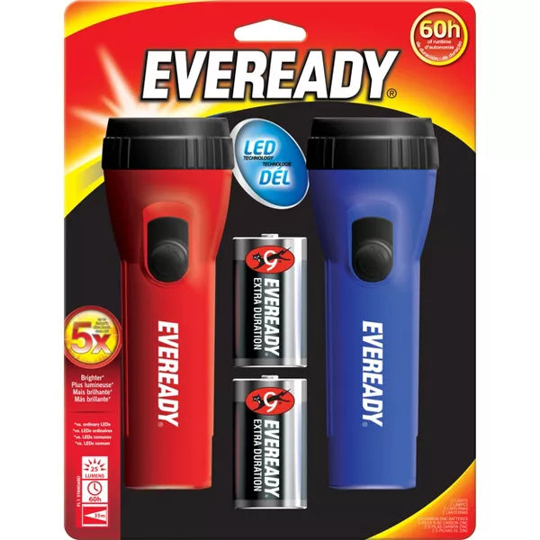 FLASHLIGHT, 2/pk w/batteries