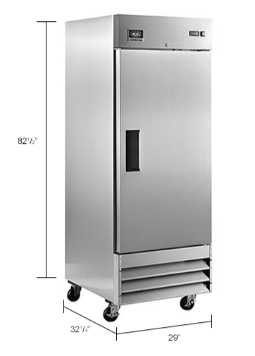 Nexel® Reach In Refrigerator, 1 Solid Door, 23 Cu. Ft.