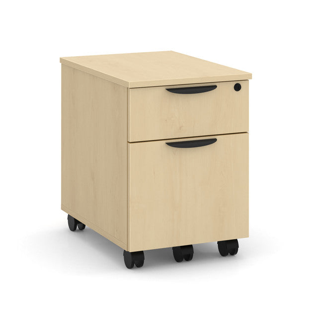 Mobile Box and File Pedestal - Maple