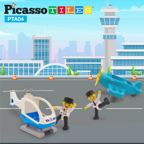 PicassoTiles® Aircraft Character Figure Set PTA04