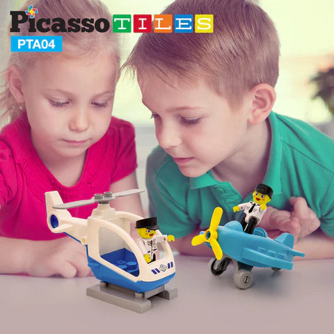 PicassoTiles® Aircraft Character Figure Set PTA04