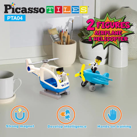 PicassoTiles® Aircraft Character Figure Set PTA04