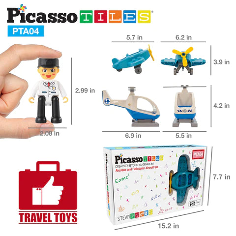 PicassoTiles® Aircraft Character Figure Set PTA04