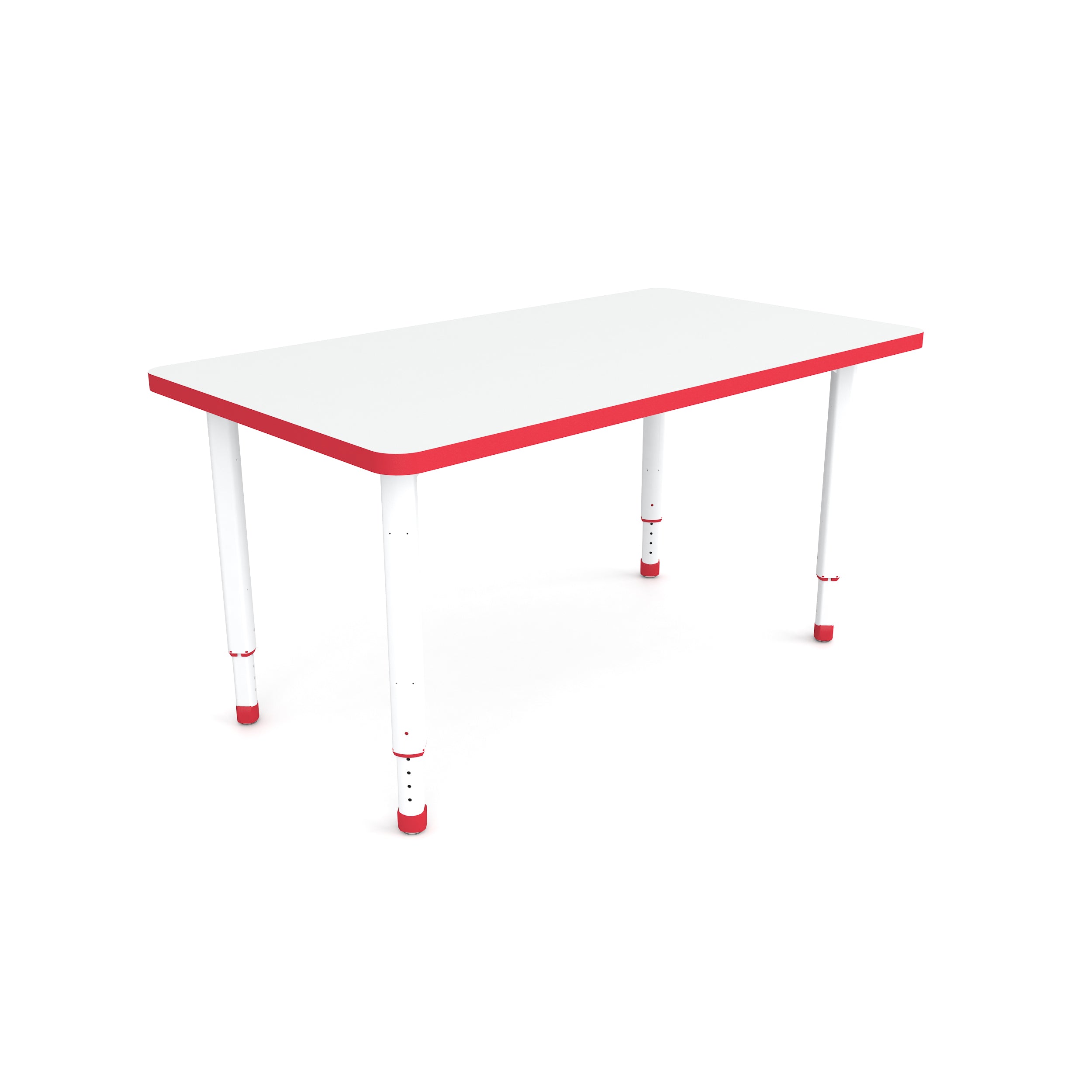READ-IT FLEXIBLE LEARNING TABLE - 36x72 - Tailored Linen Top/Graphite Edge/Flannel Frame/Graphite Accents