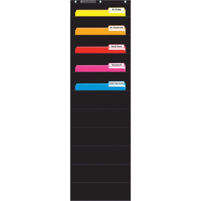 File Organizer Pocket Chart - Black