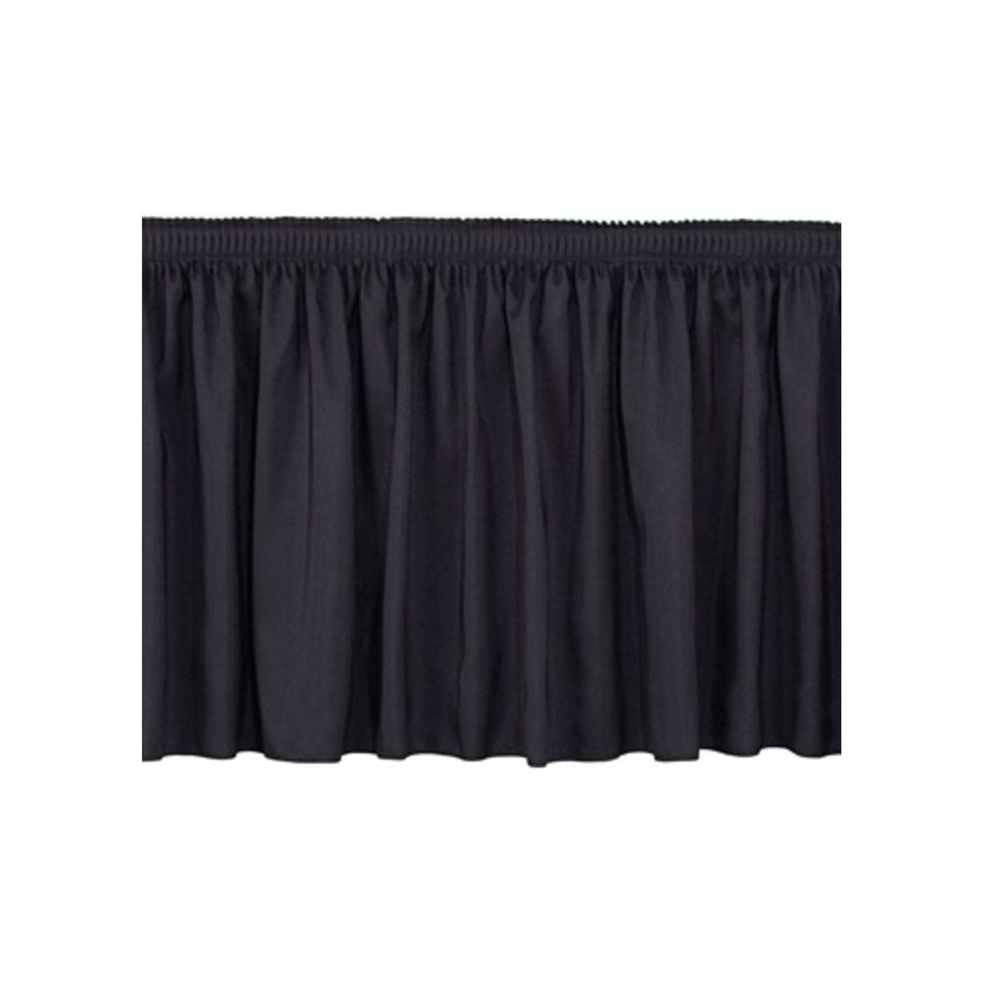 NPS® 32 Height 96 Length Stage Shirred Pleat Skirting, Black