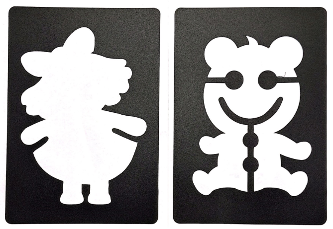 Teddy and Doll Stencil