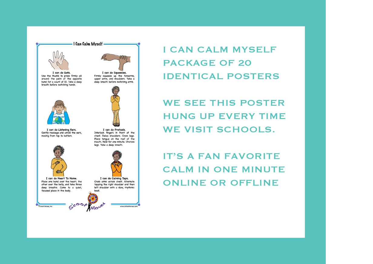 I Can Calm Myself Poster Preschool-5 (Set of 20 Poster Pack)