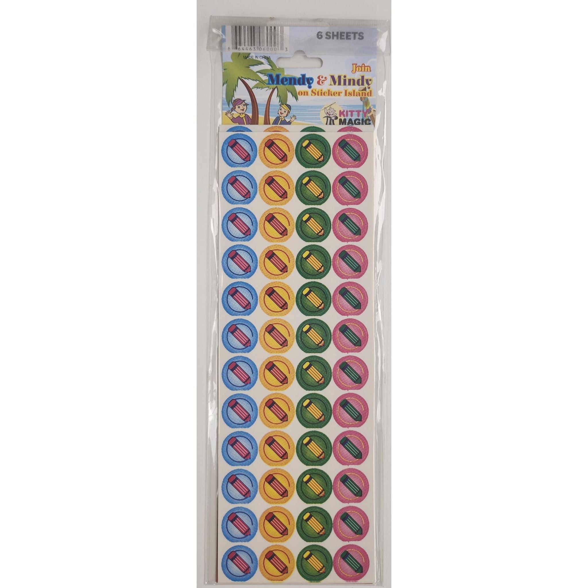 Multi-Colored Pencil Stickers