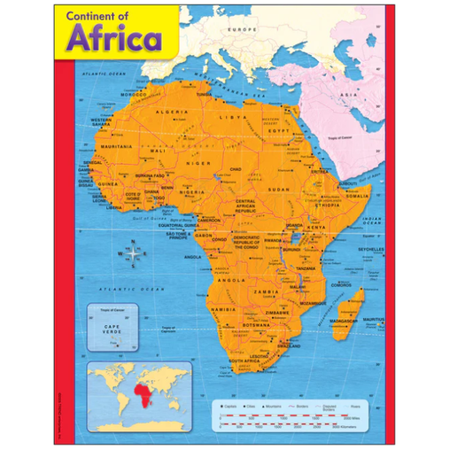Continent of Africa Learning Chart