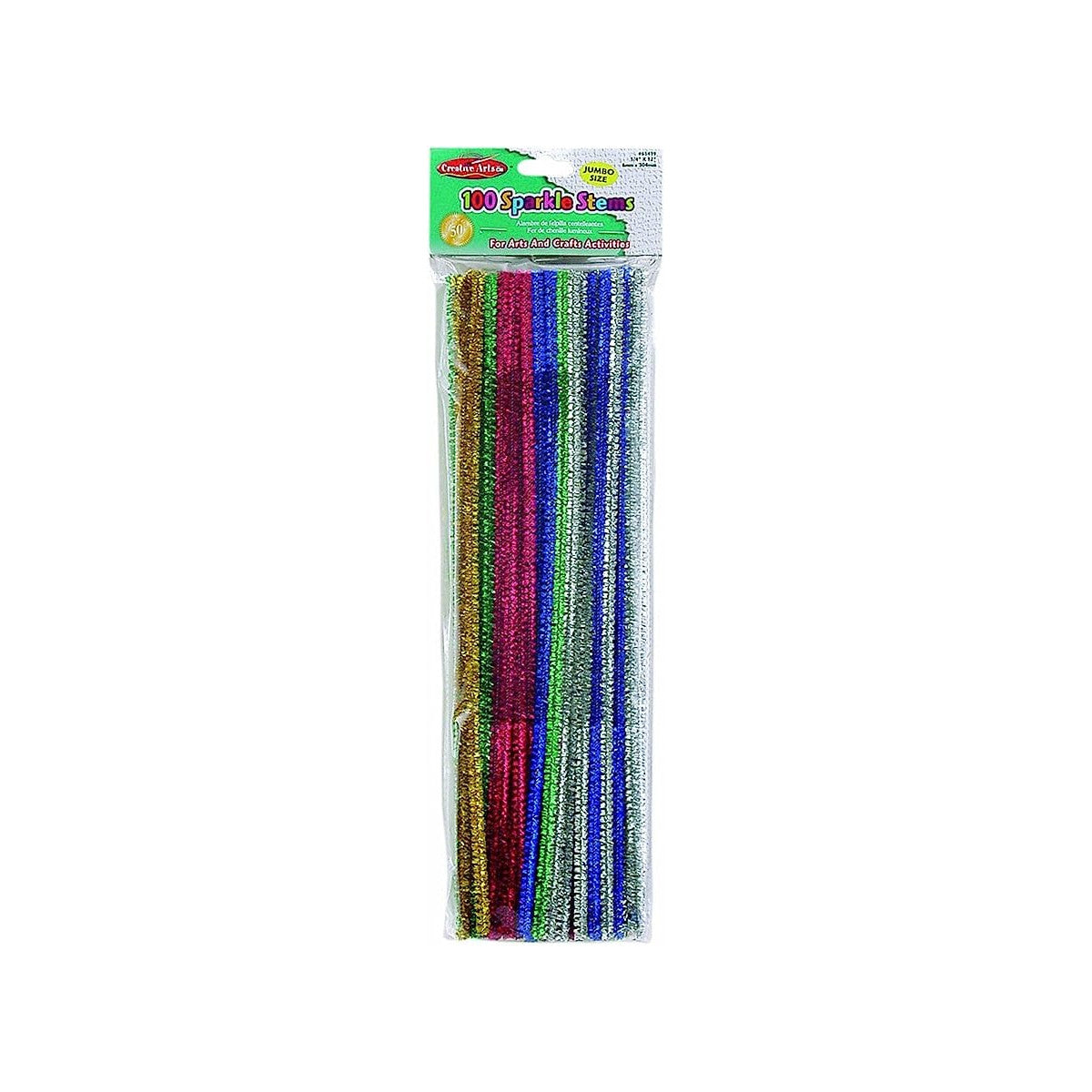 Chenille Stems-Sparkle 6 mm/12"-Assorted Colors-100/bag