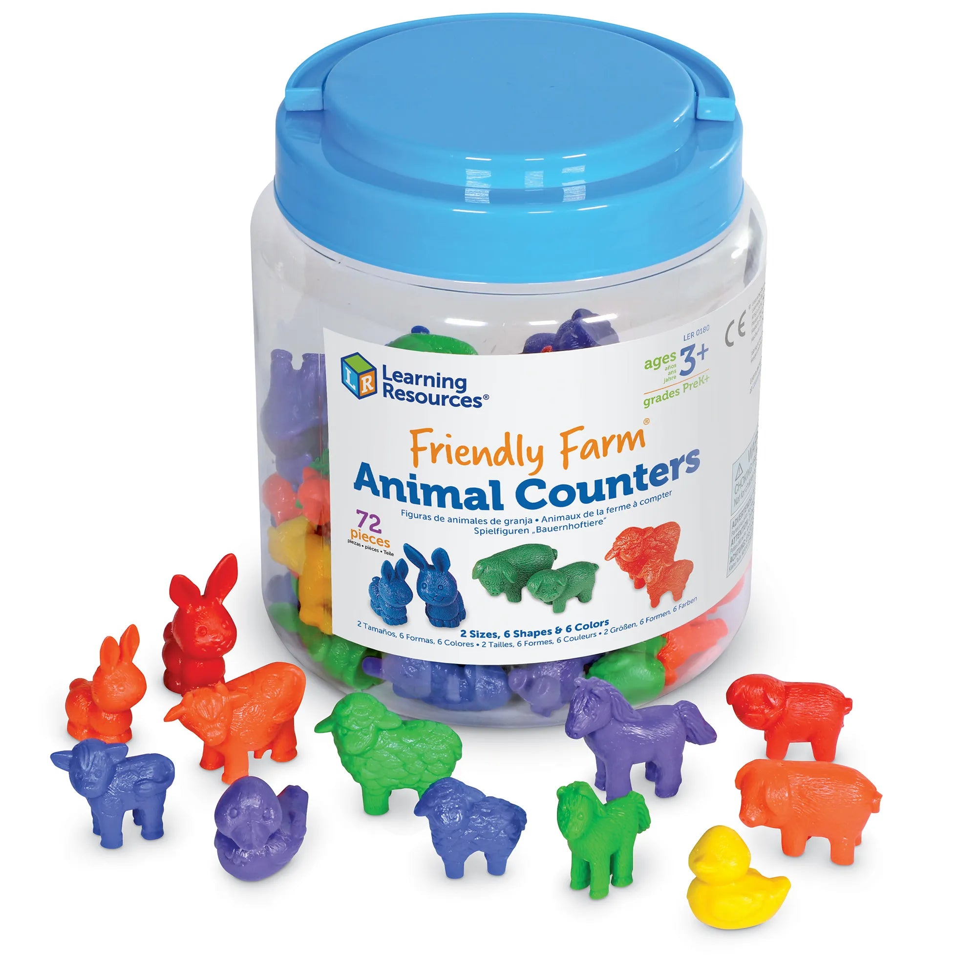 COUNTERS: Zoo Animals. Set of 72