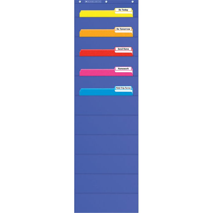 File Organizer Pocket Chart - Blue