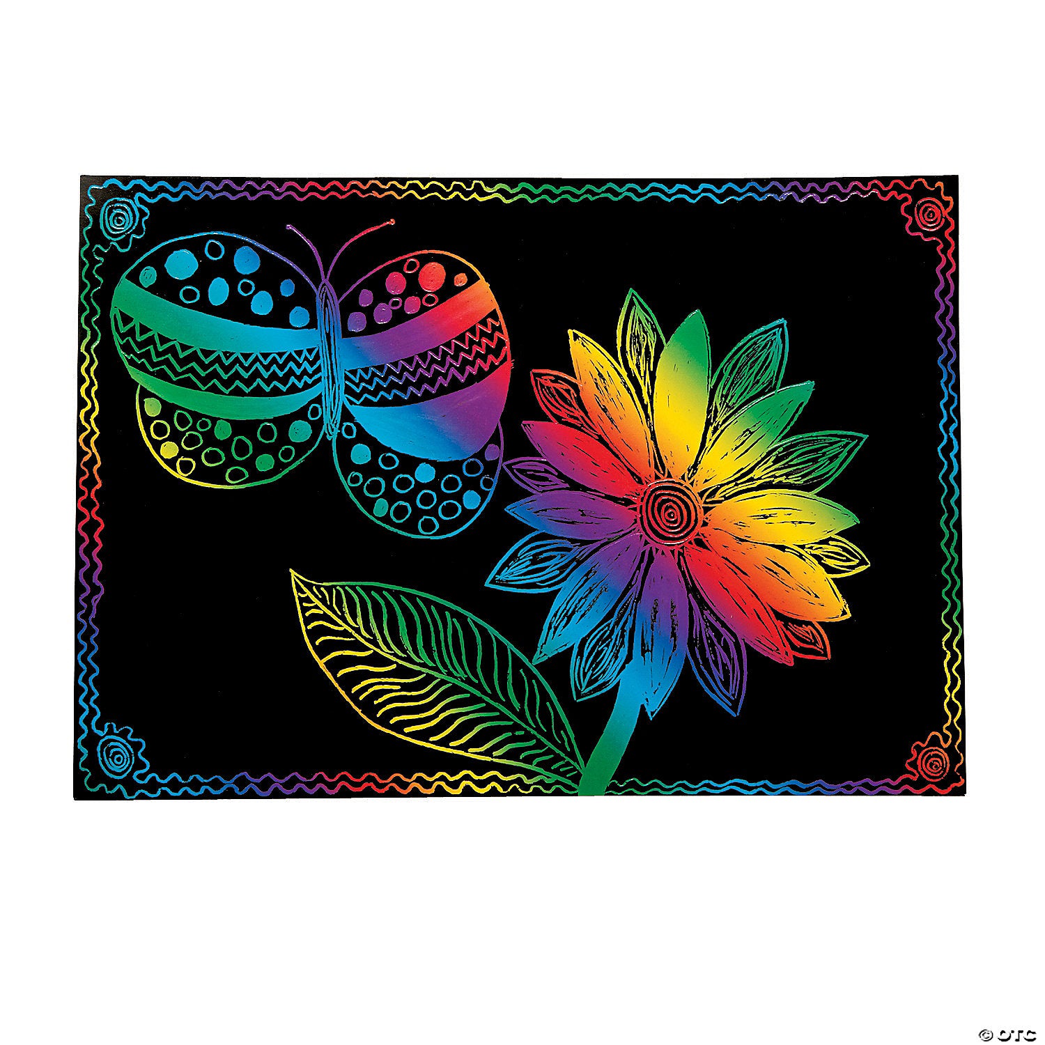 BOARDS: Rainbow Sparkel Soft-Scratch Glitter, 10/pk