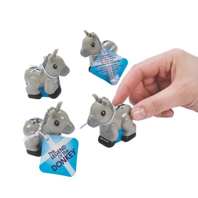 Mini Donkey Pull-Back Toys with Card
