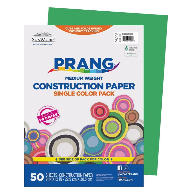 PAPER: Constr, Green, 9 x 12, 50/pk