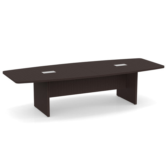 Conference Tables Boat Shaped Conference Table with Slab Base 1 - Espresso