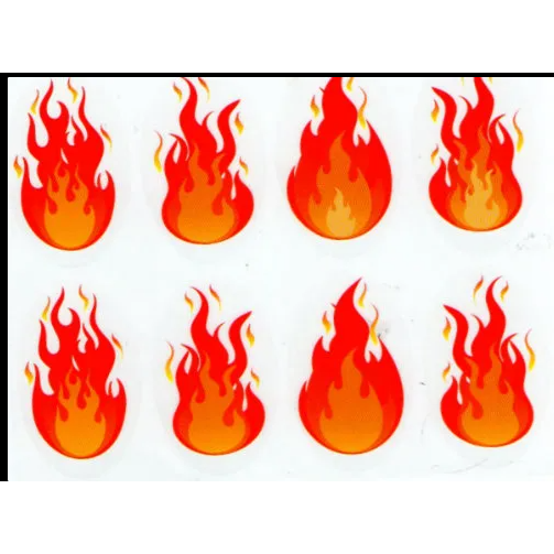 Flame Stickers Large