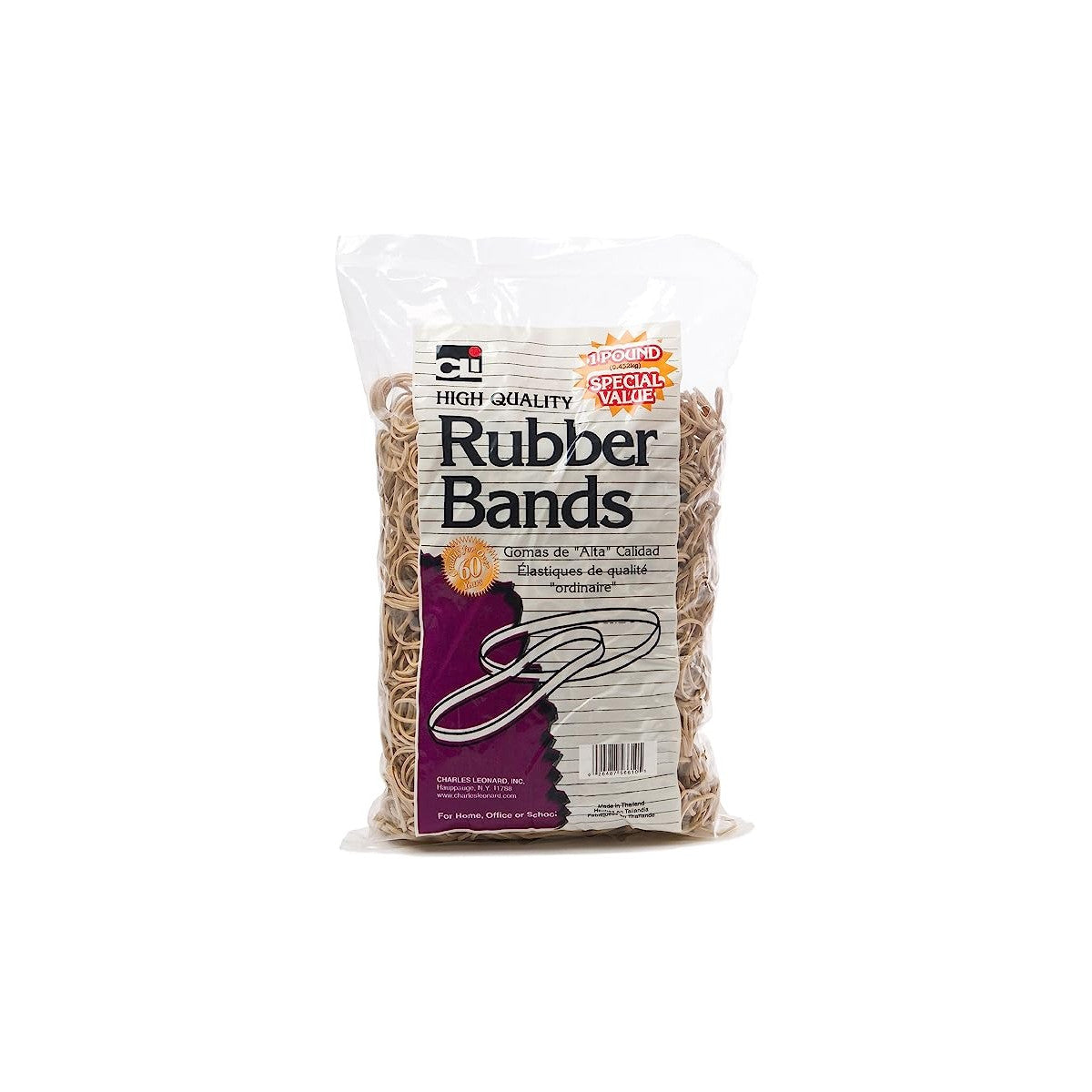 RUBBER BANDS: Asst Sizes, 1 LB or PK/100
