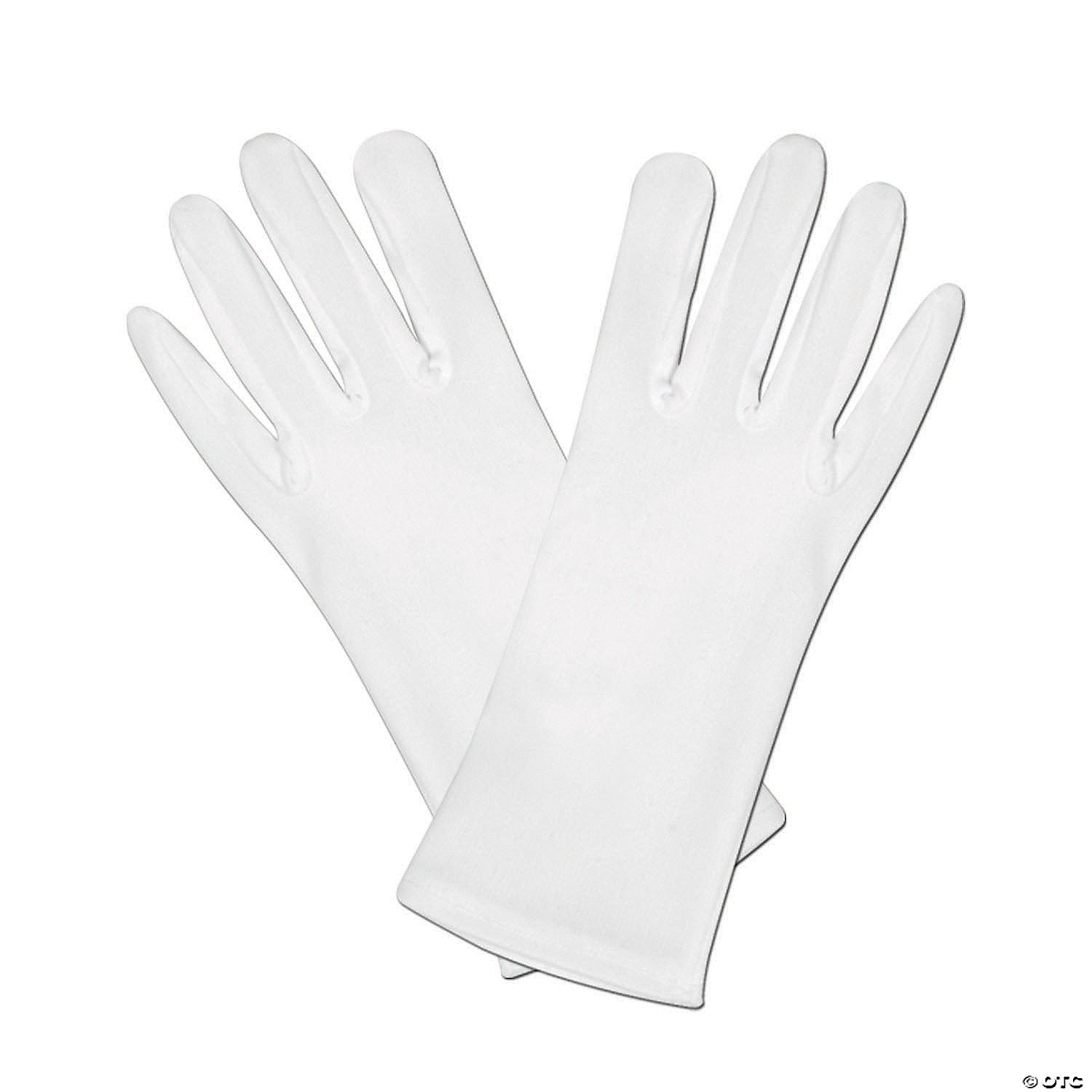GLOVES: white pretend, Pair, Adult Size