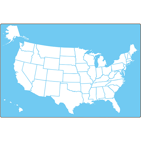 U.S. Map Dry Erase Boards (Double-Sided)