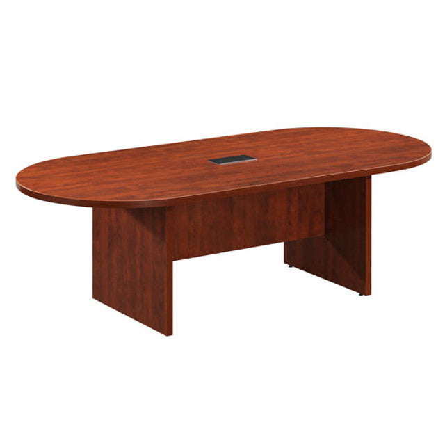 Conference Tables Racetrack Conference Table with Slab Base - Cherry