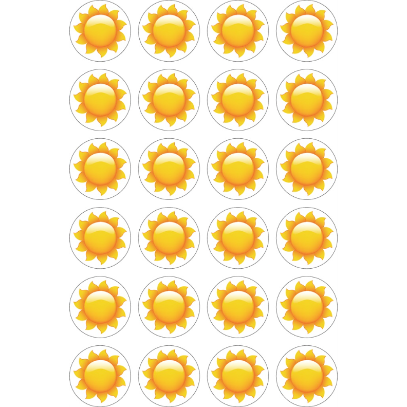 Sun Face Stickers