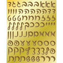 Gold Metallic Aleph Bais Stickers