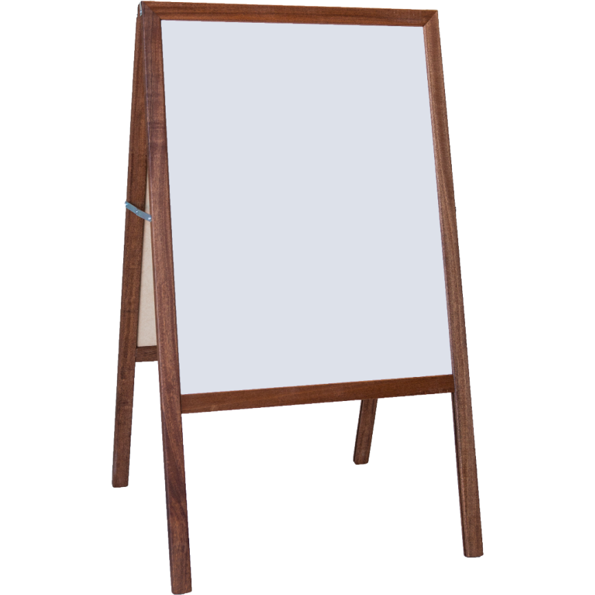 Chalkboard Marquee Easel, Black both sides, Stained