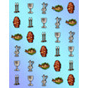 Shabbos Stickers (blue background)