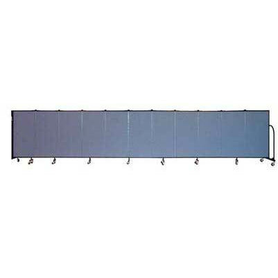 Screenflex FSL7411 Eleven Panel Room Divider 20'5"L x 7'4"H - Primary Blue