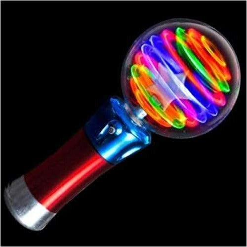 Los Angeles Superstore Flashing Light Up LED Spinning Ball Wand Magic Show Spinner Toy