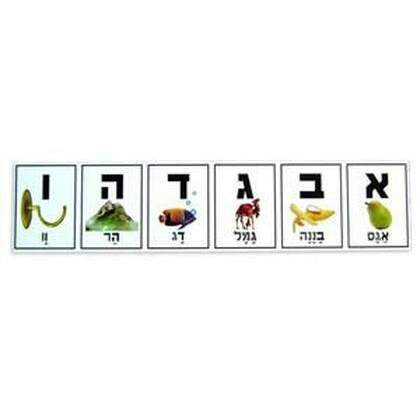 COLORFUL PLASTIC HEBREW ALEPH-BET STRIPS