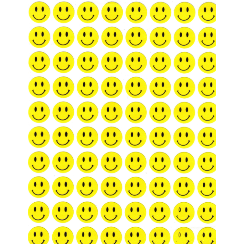 Small Yellow Smiley Stickers
