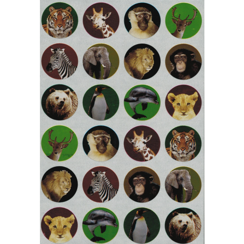 Metallic Jungle Animals Stickers