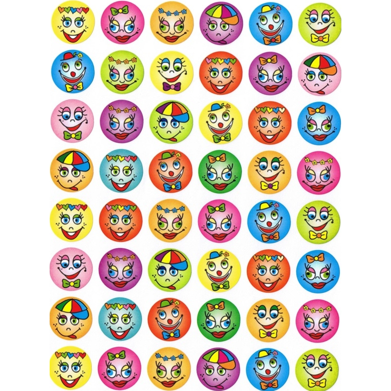 Smiley Stickers, ¾" Circles