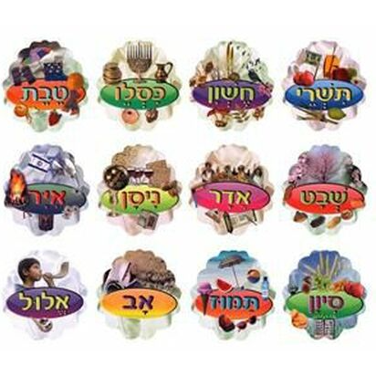 Hebrew Months of the Year Sign Set