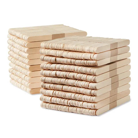 Natural Wood Craft Sticks, 4-1/2 x 3/8 Inch (Pack of 1,000)