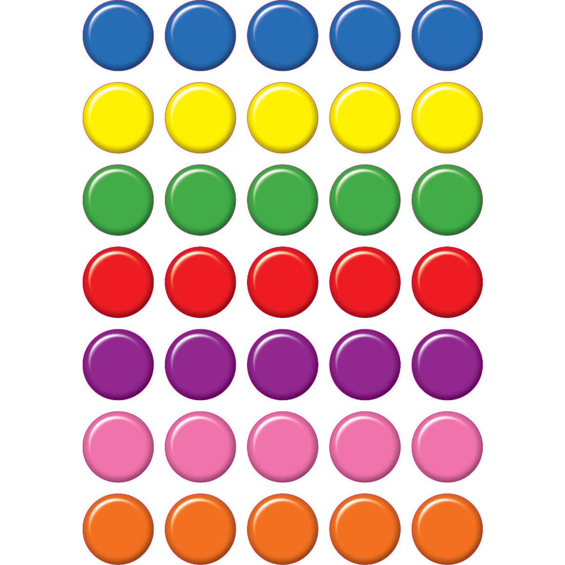 Circle Stickers, Assorted Colors, ⅞",